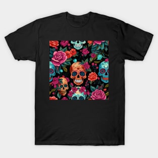 Floral skulls T-Shirt